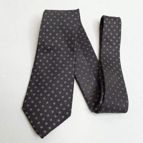 Vintage Christian Dior Men's Brown Silk Tie - Picture 7 of 10